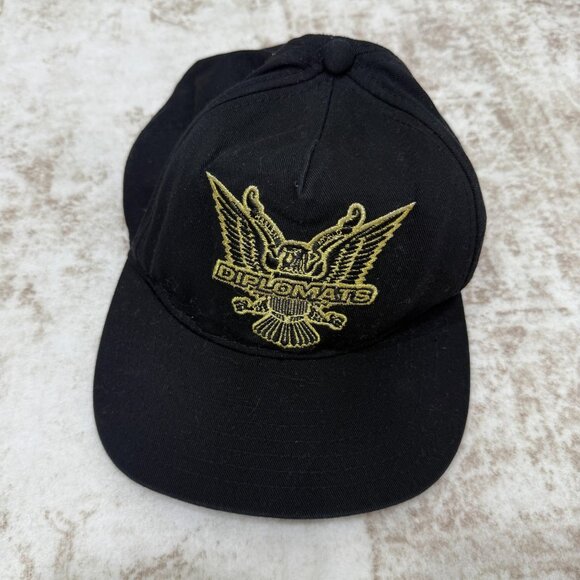 Diplomats Hat Cap Snap Back Black Gold Embroidered Waters Army Hip Hop Mens - Picture 1 of 6